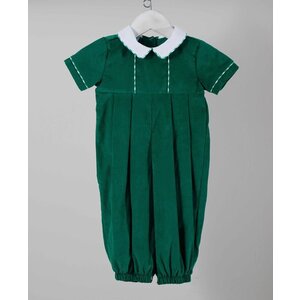Charming Little One Green Corduroy Charles Romper