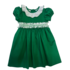 Lulu Bebe Green Smocked Ruffle Sash Dress
