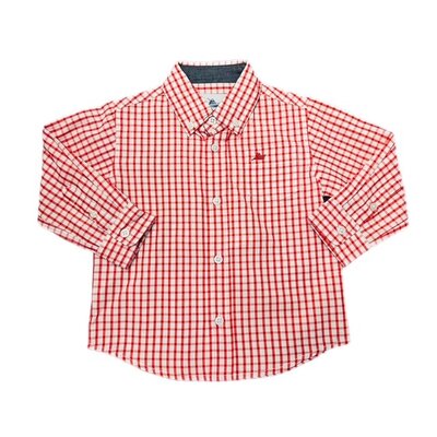 SouthBound Red/White LS Dress Shirt