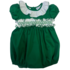 Lulu Bebe Green Ruffle Smocked Sash Bubble