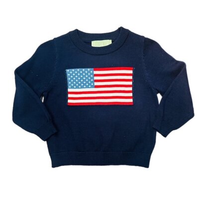 Sage & Lilly Navy Sweater - USA Flag