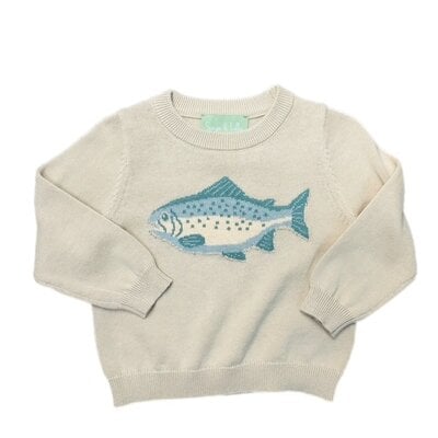 Sage & Lilly Blue Sweater - Fish
