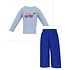 Claire & Charlie Trout Lt Blue Knit /Royal Cord Pant Set
