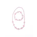 Great Pretenders Pink Crystal Blooms Necklace & Bracelet 2Pc Set