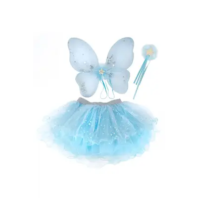 Great Pretenders Iridescent Celestial Fairy Wings, Tutu & Wand Set