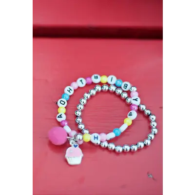 Great Pretenders Happy Birthday 2Pc Bracelet Set