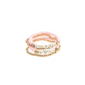 Great Pretenders Pink Love 4pc Bracelet Set
