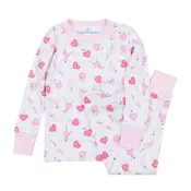 Magnolia Baby Dancing Hearts Long Pajamas Pink