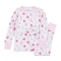 Magnolia Baby Dancing Hearts Long Pajamas Pink