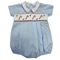 Lulu Bebe Candy Cane Boys Pleated Bubble