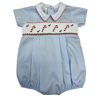 Lulu Bebe Candy Cane Boys Pleated Bubble