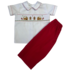 Lulu Bebe Gingerbread House Smocked Dressy Pant Set