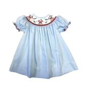 Lulu Bebe Candy Cane Smocked Bishop