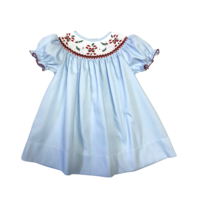 Lulu Bebe Candy Cane Smocked Bishop