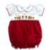 Lulu Bebe Gingerbread House Smocked Waist Bubble