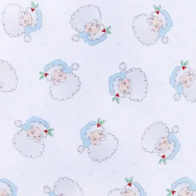 Magnolia Baby Santa Baby Lt Blue Long Pajamas