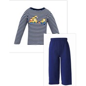 Claire & Charlie Crane Navy Stripe Pant Set