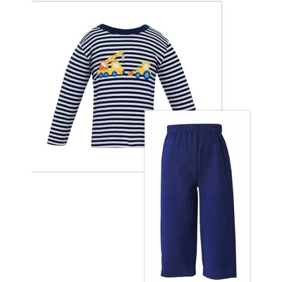 Claire & Charlie Crane Navy Stripe Pant Set