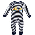 Claire & Charlie Crane Navy Stripe Long Romper