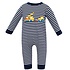 Claire & Charlie Crane Navy Stripe Long Romper