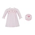 Petit Bebe Santa Face Pink Knit LS Dress