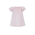 Petit Bebe Santa Face Pink Knit SS Bishop Dress