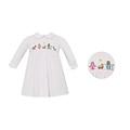 Petit Bebe Nativity Pink Stripe Knit LS Dress