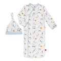 Magnetic  Me Howlarious Organic Cotton Gown & Hat NB-3M