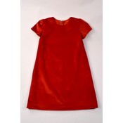 Maggie Breen Red Velvet A-line Dress