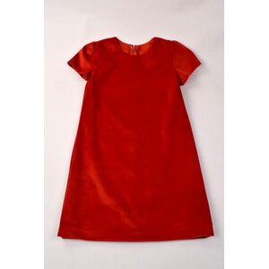 Maggie Breen Red Velvet A-line Dress