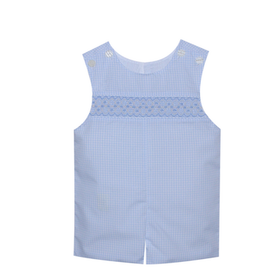 Remember Nguyen Blue Hayes Windowpane Smocked Shortall
