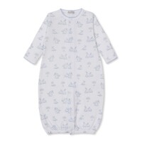Kissy Kissy Springtime Bunny Fun Lt Blue Printed Convertible Gown