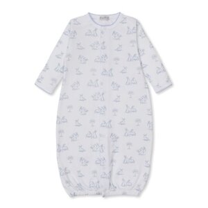 Kissy Kissy Springtime Bunny Fun Lt Blue Printed Convertible Gown