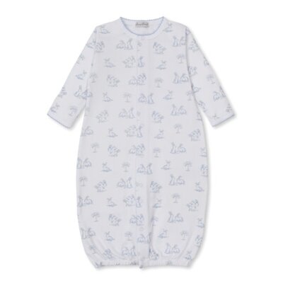 Kissy Kissy Springtime Bunny Fun Lt Blue Printed Convertible Gown