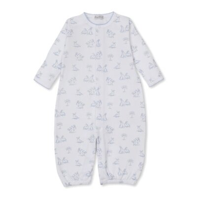 Kissy Kissy Springtime Bunny Fun Lt Blue Printed Convertible Gown