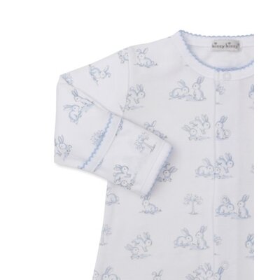 Kissy Kissy Springtime Bunny Fun Lt Blue Printed Convertible Gown