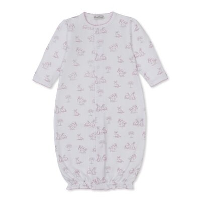 Kissy Kissy Springtime Bunny Fun Printed Pink Convertible Gown