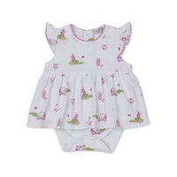 Kissy Kissy Golf Championship Printed Pink Bodysuit Dress