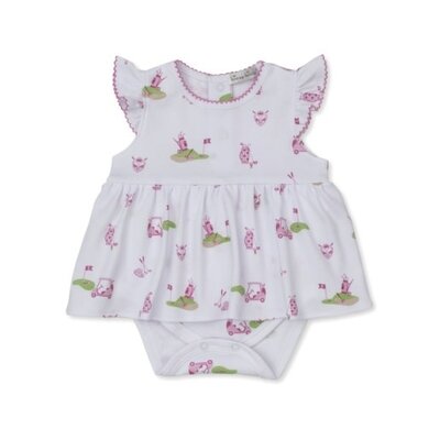 Kissy Kissy Golf Championship Printed Pink Bodysuit Dress
