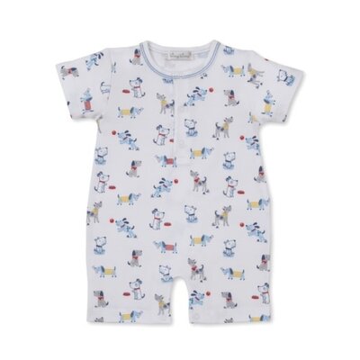 Kissy Kissy Puppy Patch Printed Short Playsuit