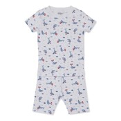 Kissy Kissy Tropical Whales Printed Blue Short Snug PJ Set