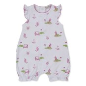 Kissy Kissy Golf Championship Printed Pink Short Playsuit