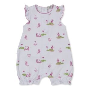 Kissy Kissy Golf Championship Printed Pink Short Playsuit