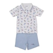 Kissy Kissy Puppy Patch Printed Bermuda Set