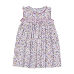 Kissy Kissy Pastel Gardens Printed Smocked Dress