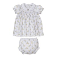 Kissy Kissy Baby's First Easter Printed Smocked Dress Set