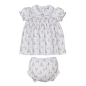 Kissy Kissy Baby's First Easter Printed Smocked Dress Set