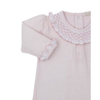 Kissy Kissy Smocked Ruffle Pink Sack