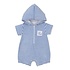 Kissy Kissy *PRE-ORDER*Whale Pods Lt Blue Terry Stripe Romper