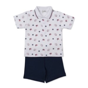 Kissy Kissy *PRE-ORDER*Star Spangled Freedom Printed Bermuda Set